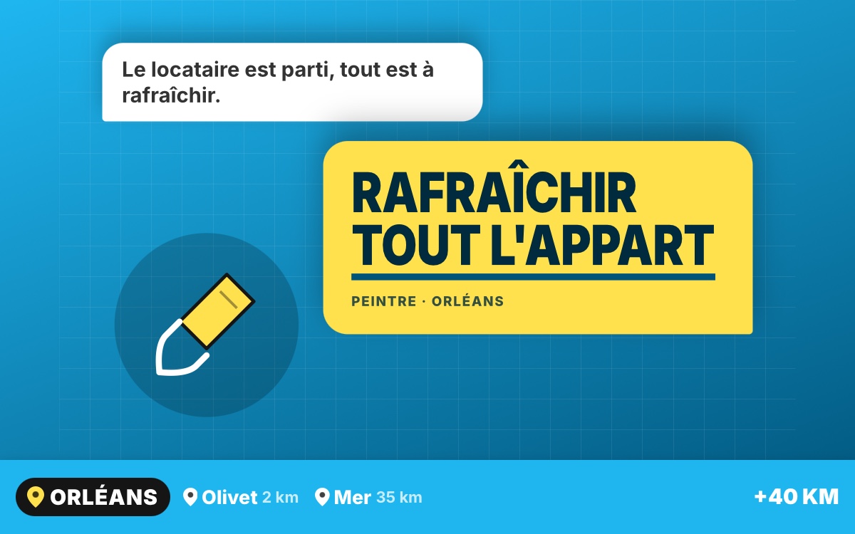 Notre équipe va remettre en peinture votre appartement après un départ à Orléans