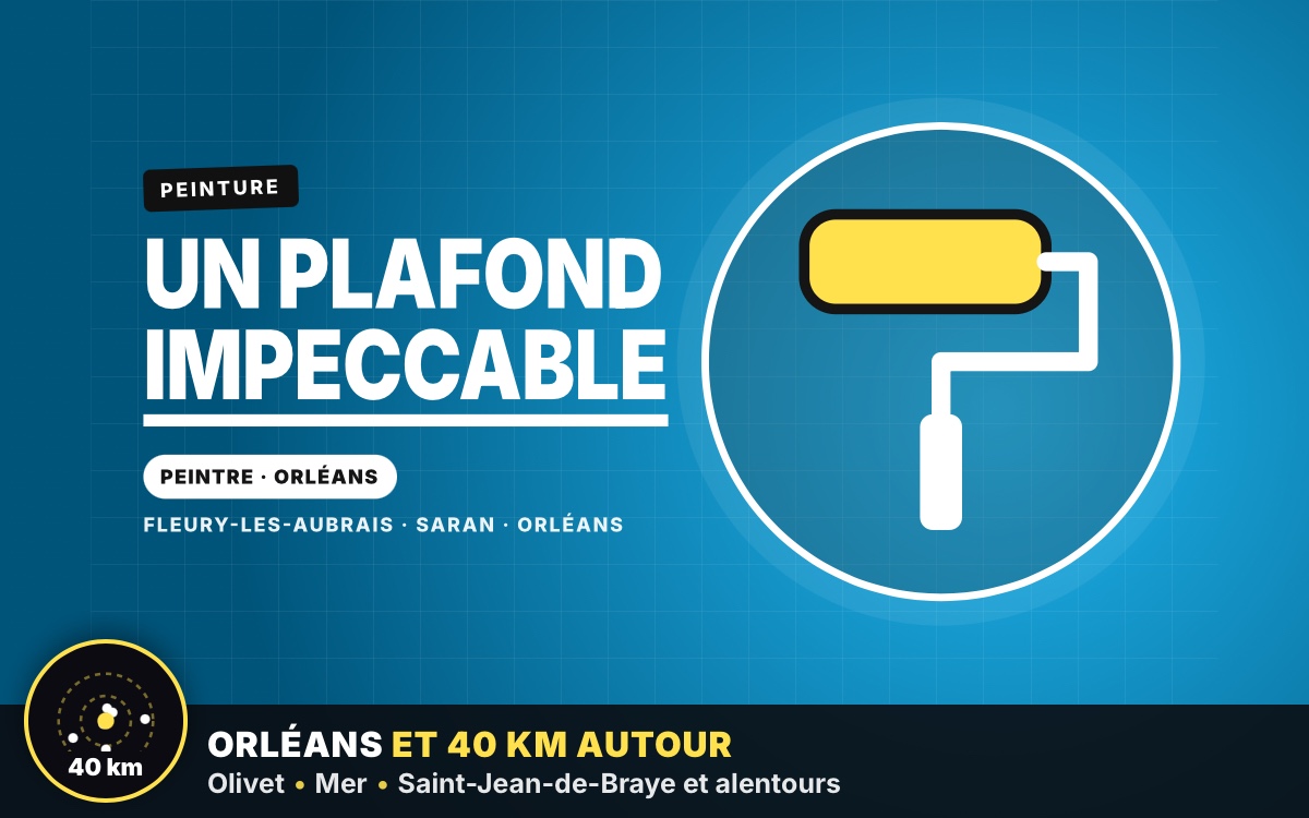 Notre équipe va repeindre vos plafonds proprement et sans traces à Orléans
