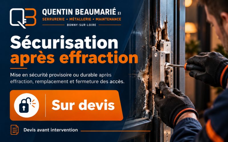 Sécurisation après effraction à Faverelles