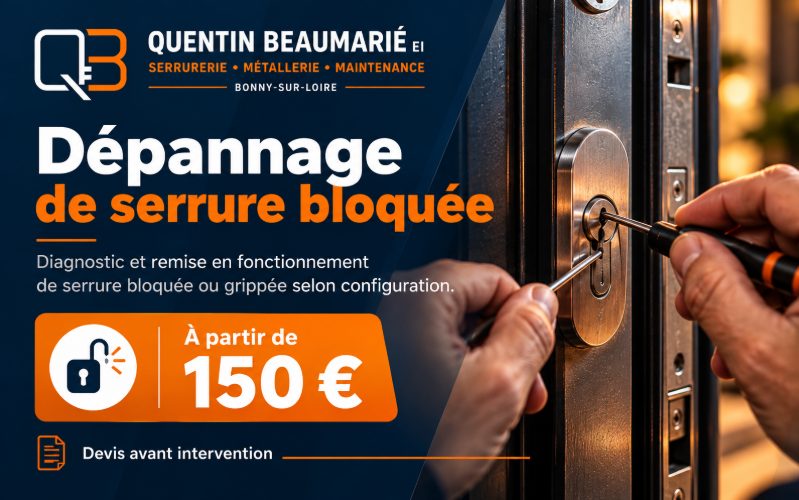 Dépannage de serrure bloquée à Faverelles