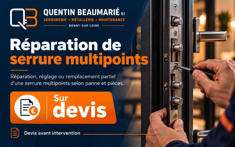 Réparation de serrure multipoints à Faverelles