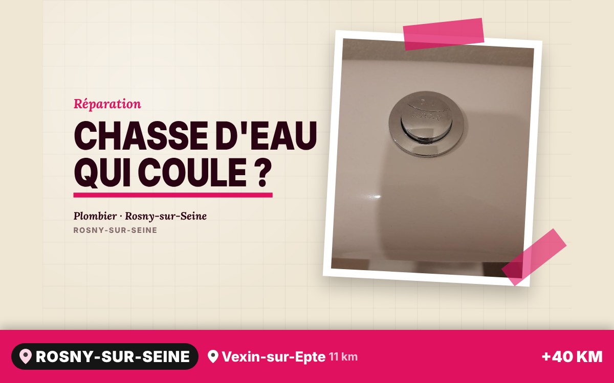 Je vais réparer votre chasse d'eau qui fuit ou coule en continu à Dreux