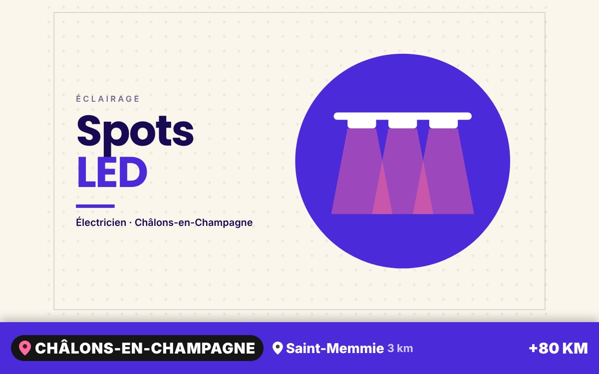 Je vais poser vos spots LED à Reims