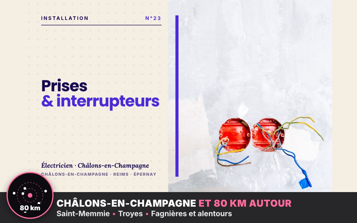 Je vais ajouter ou remplacer vos prises et interrupteurs à Reims
