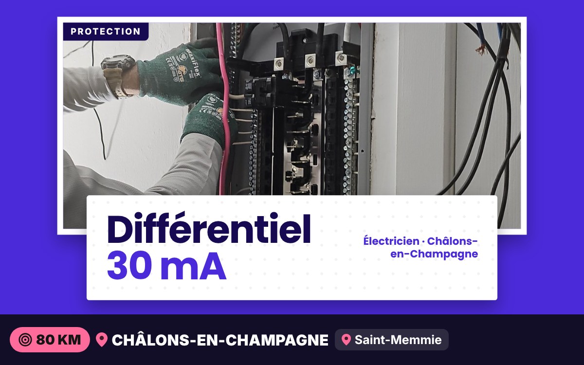 Je vais installer un interrupteur différentiel 30 mA à Reims