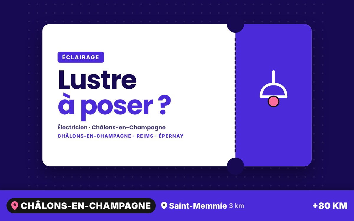 Je vais poser votre luminaire au plafond à Reims