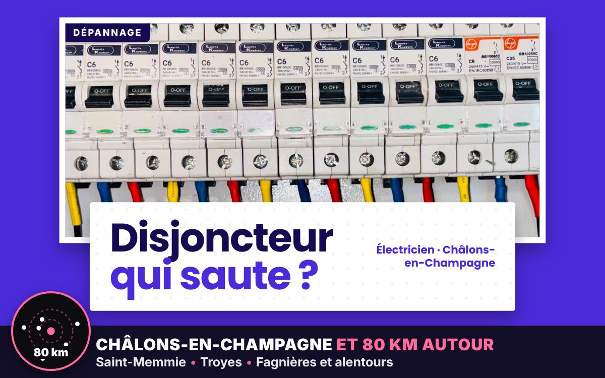 Je vais réparer votre disjoncteur qui saute à Reims