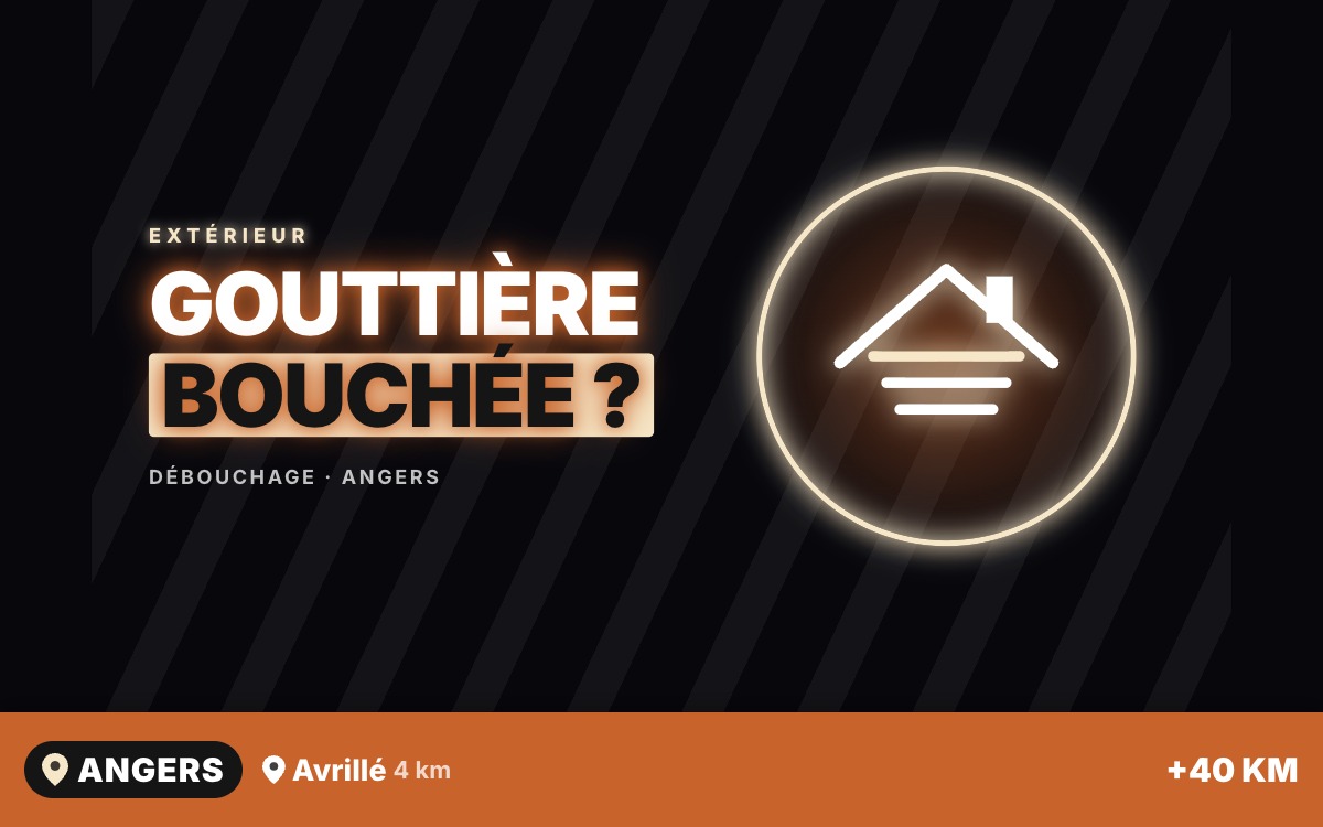 Je vais déboucher votre descente d'eau pluviale à Trélazé