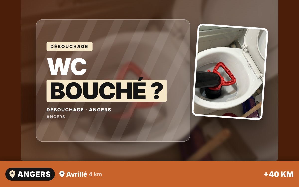 Je vais déboucher vos WC à Trélazé