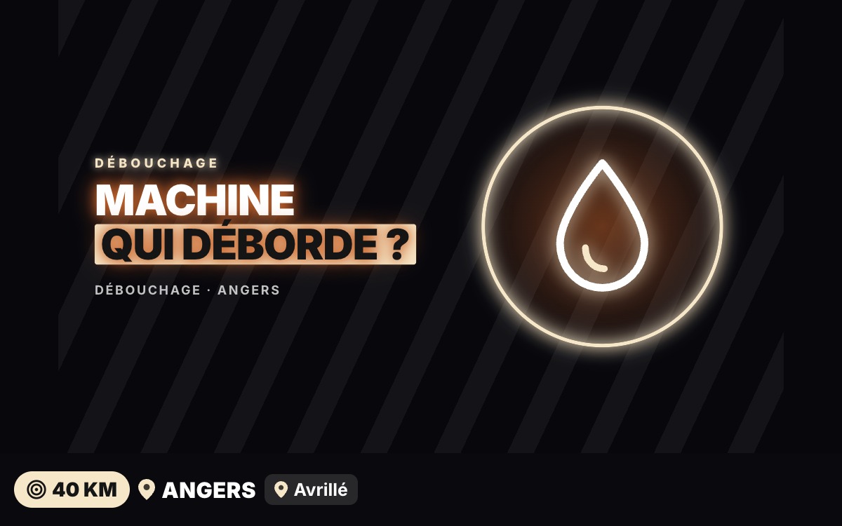 Je vais déboucher l'évacuation de votre lave-linge à Trélazé