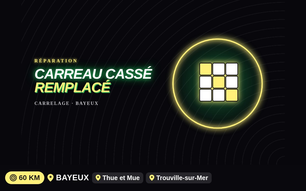 Je vais remplacer vos carreaux cassés ou fissurés à Caen