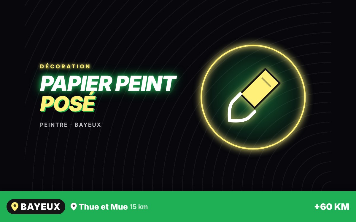 Je vais poser votre papier peint à Caen