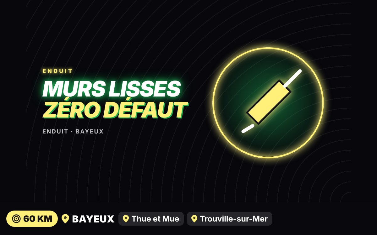 Je vais lisser vos murs à l’enduit avant peinture à Caen