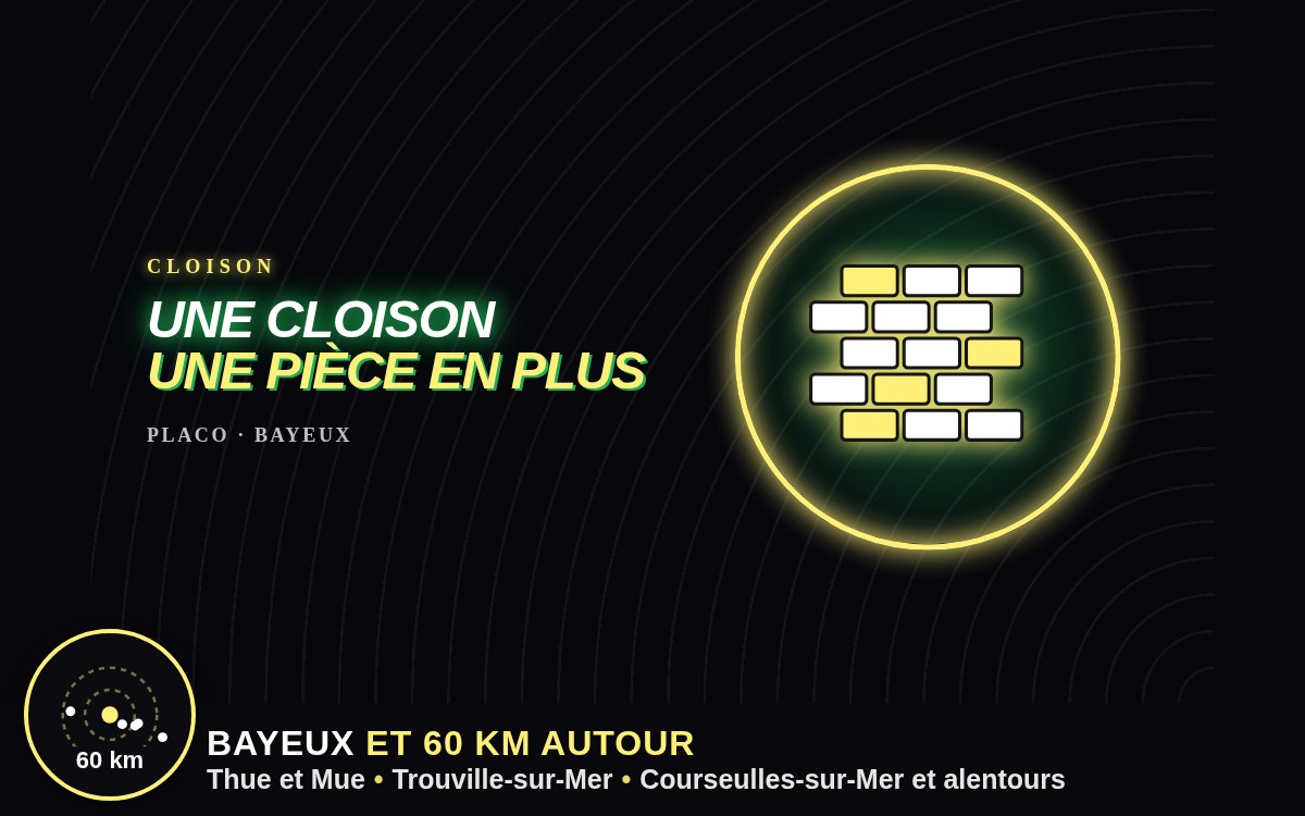 Je vais monter une cloison en placo pour diviser une pièce à Caen