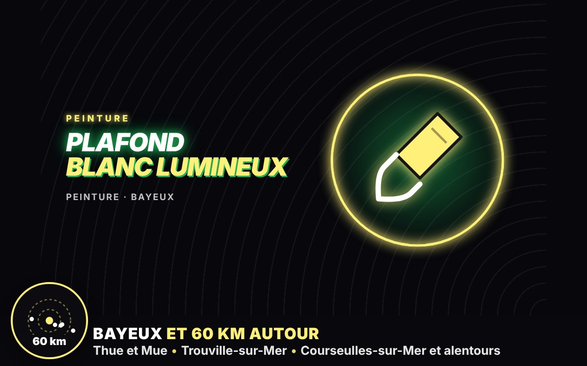 Je vais repeindre vos plafonds jaunis ou défraîchis à Caen