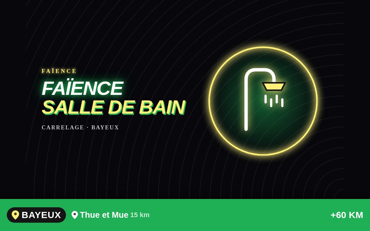 Je vais poser la faïence murale de votre salle de bain à Caen
