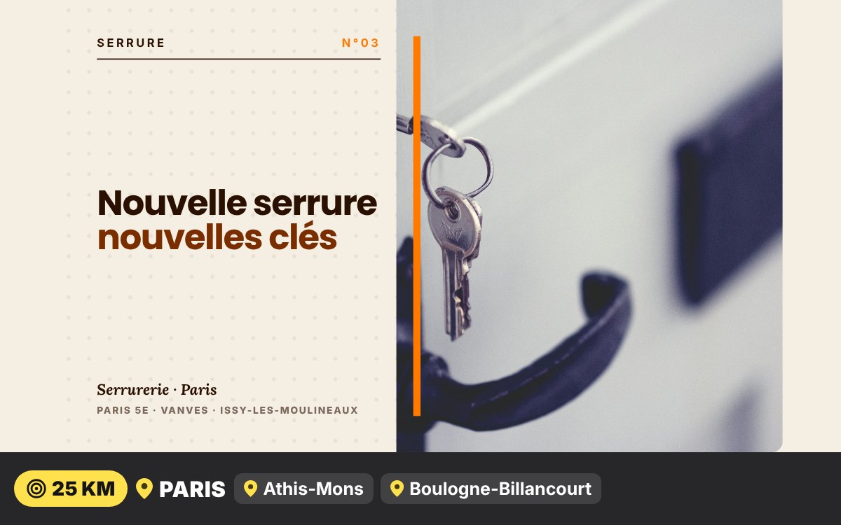 Je vais changer la serrure de votre porte après une perte ou un vol de clés à Paris