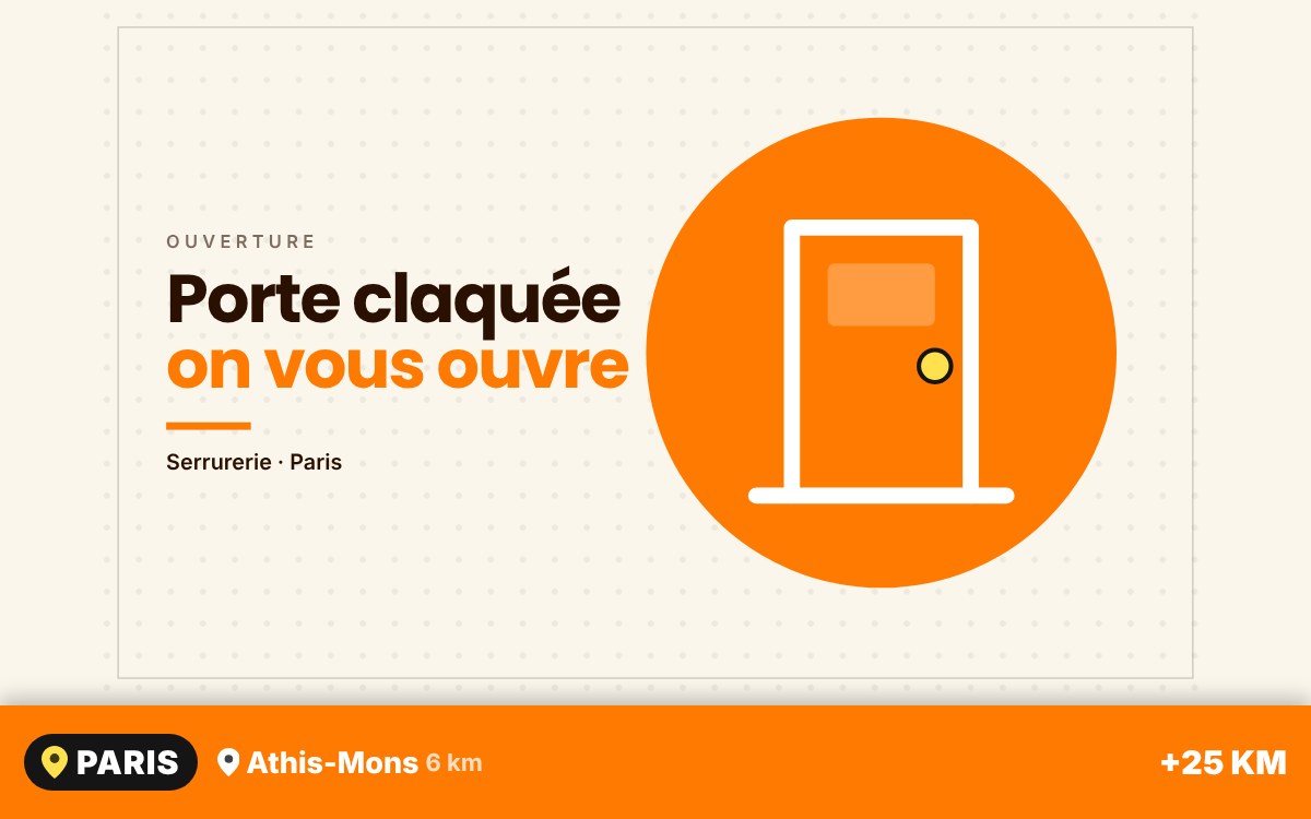 Je vais ouvrir votre porte claquée sans abîmer votre serrure à Paris