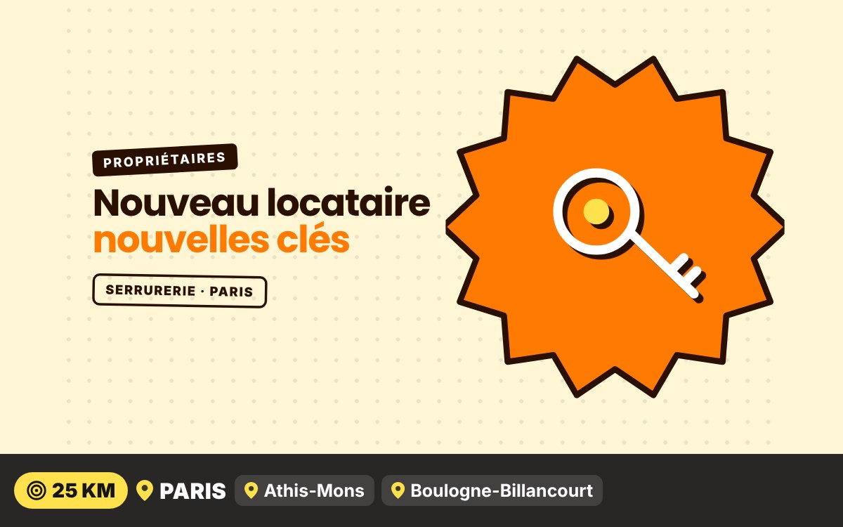 Je vais changer votre serrure au départ de votre locataire à Melun