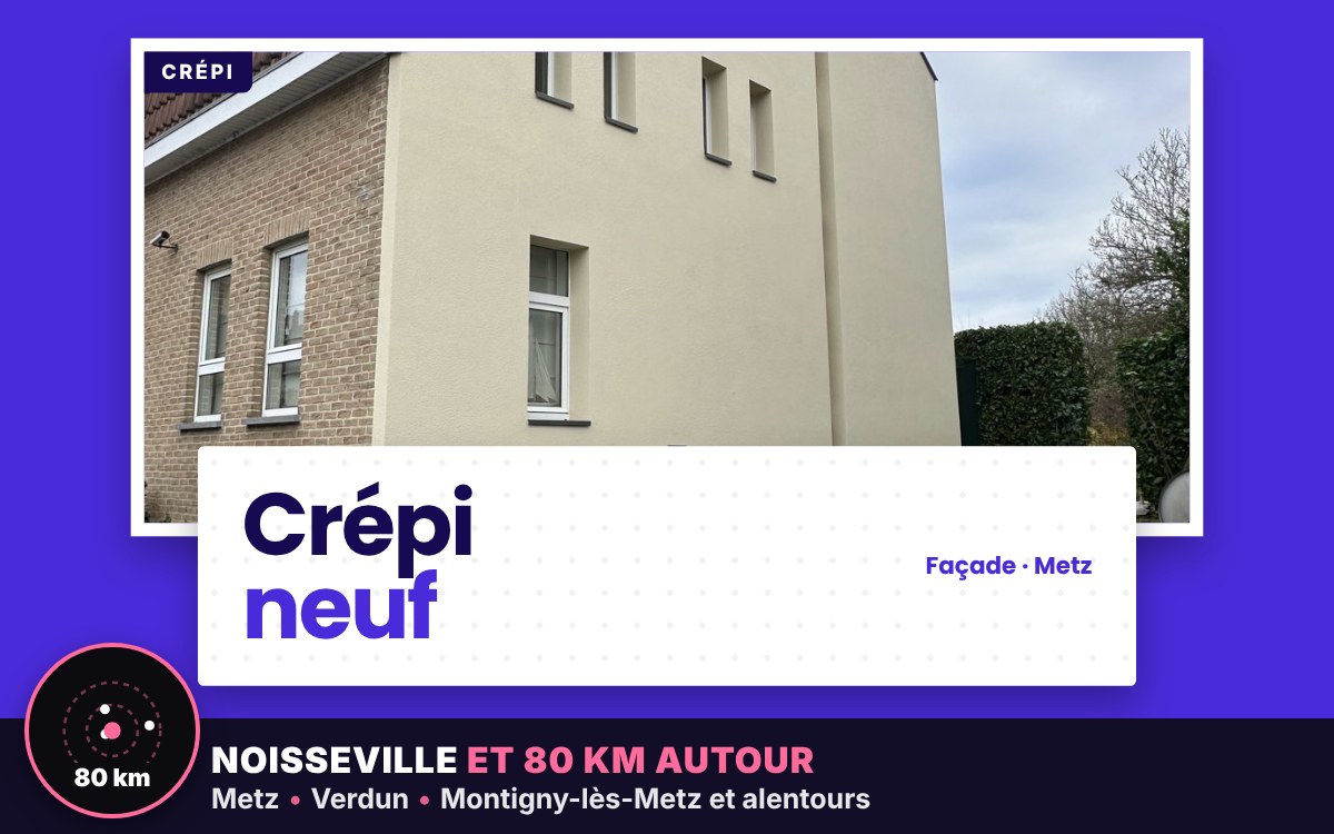Notre équipe va appliquer un crépi neuf sur la façade de votre maison à Nancy