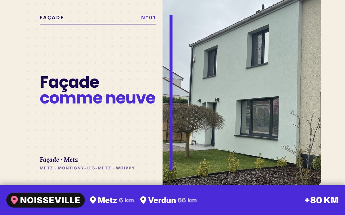 Notre équipe va rénover votre façade pour lui redonner un aspect neuf à Nancy