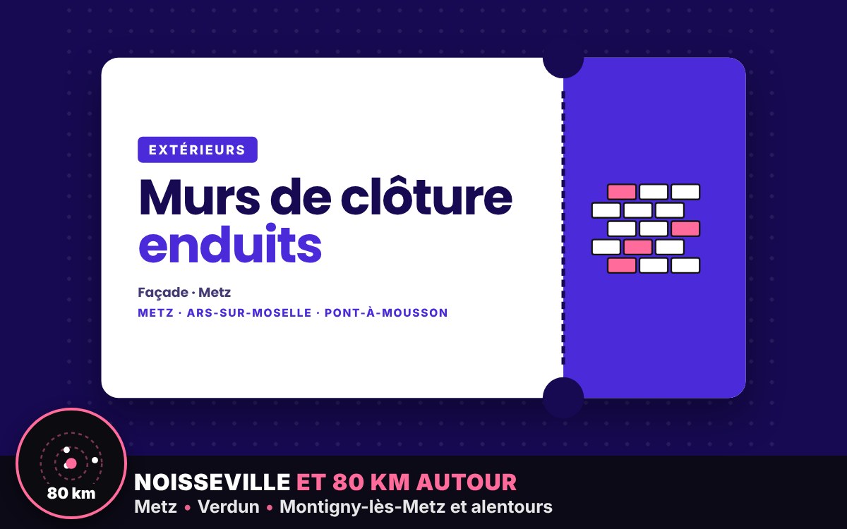 Notre équipe va réaliser l’enduit de vos murs de clôture et de jardin à Nancy