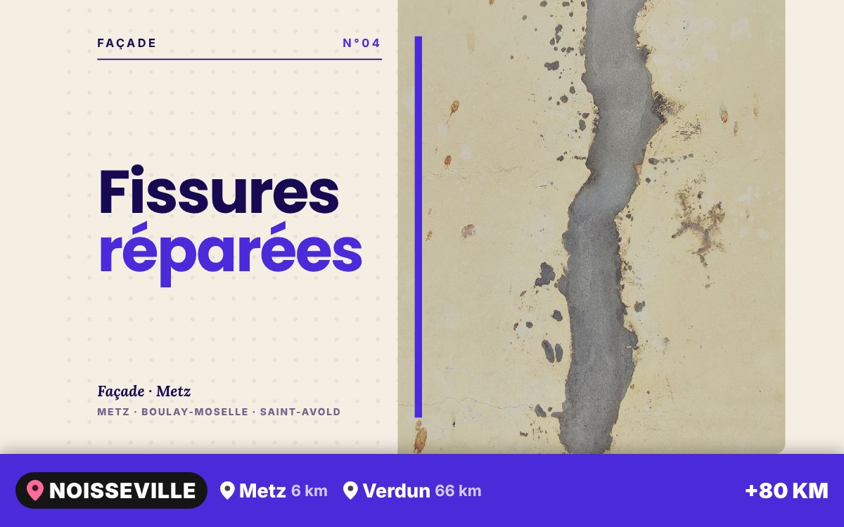 Notre équipe va réparer les fissures de votre façade à Nancy